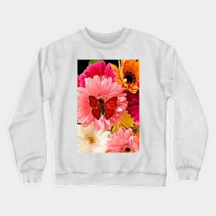 Red Butterfly On Mum Crewneck Sweatshirt